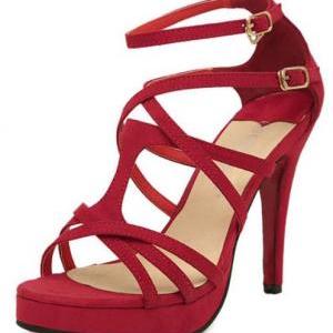 high sandals with straps