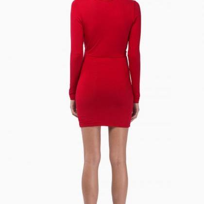 Stylish V-neck Slim Fit Short Dress