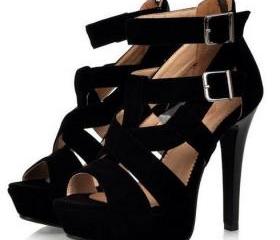 high sandals with straps