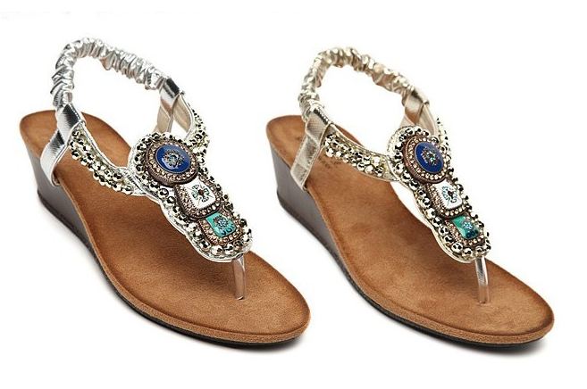 colorful flat sandals