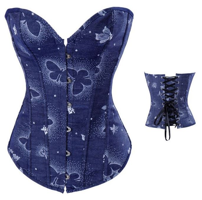 Sexy Butterfly Print Bustier Corset