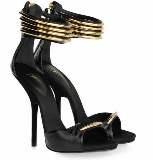 Elegant Gold Wrap Ankle High Heel Sandals on Luulla