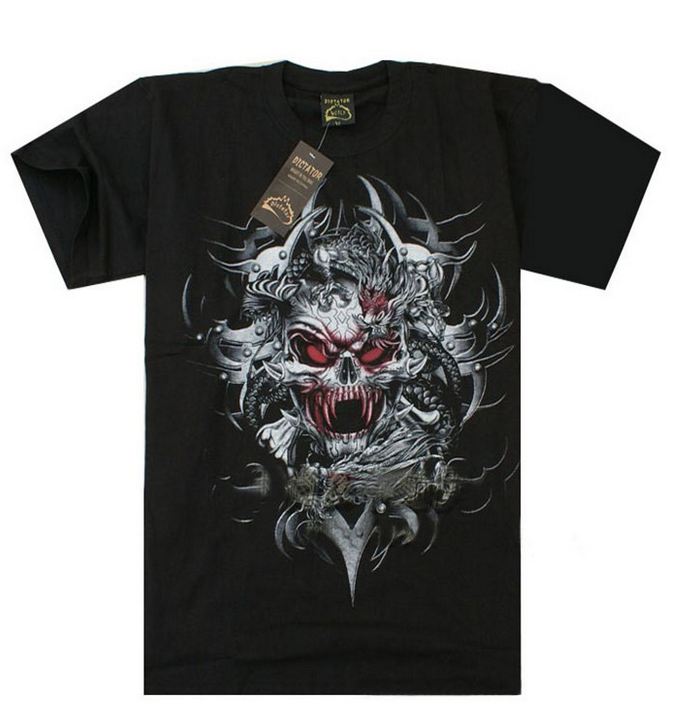 New Black Skull T-shirt on Luulla