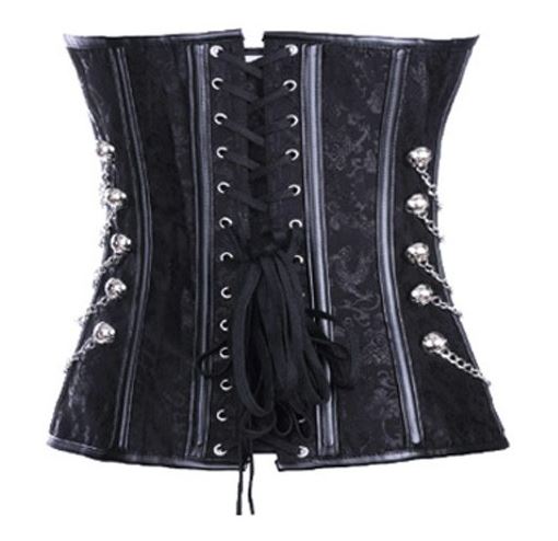 Gold Chain Trimmed Corset Bustier